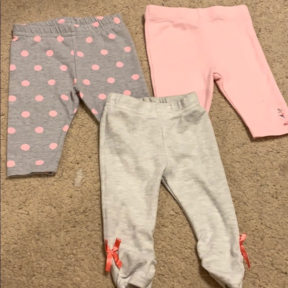 Three baby bottoms